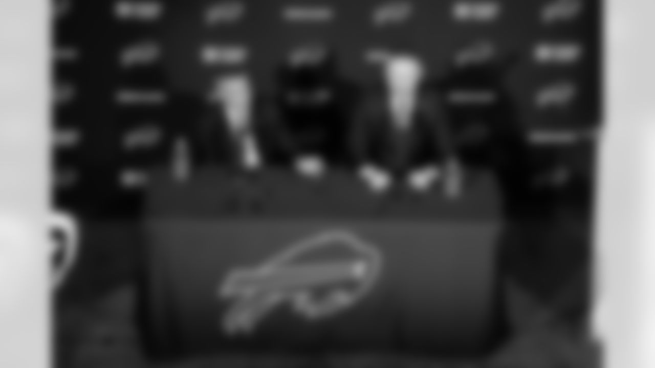 Joe Brady's Head Coach Introduction, January 29, 2026 at Buffalo Bills Training Center.