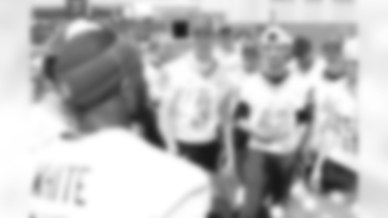 Buffalo Bills players meet three New York State Championship teams during Mandatory Minicamp, June 10, 2025 at the Buffalo Bills Training Center. Webster Schroeder Flag Football - 2025 Class B Champions, Pioneer Flag Football - 2025 Class C Champions and Clymer/Sherman/Panama Football - 2024 Class D Champions.