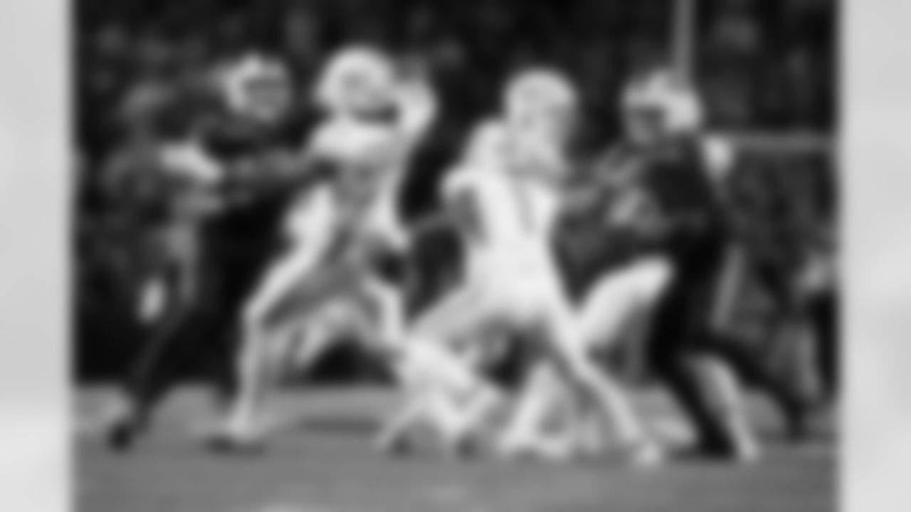 Joey Bosa (97), DaQuan Jones (92). Buffalo Bills vs Miami Dolphins, Regular Season, September 18, 2025 at Highmark Stadium.