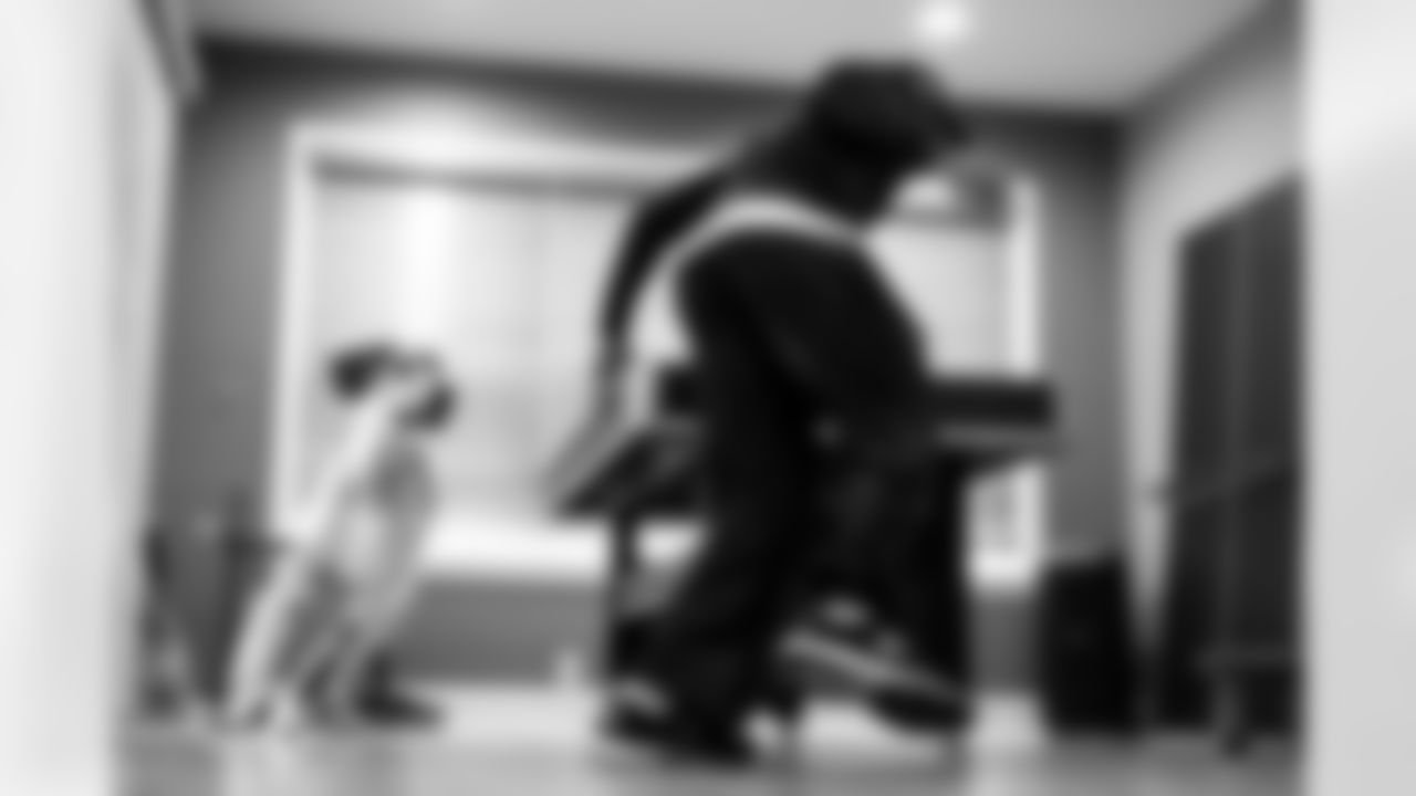 Christian Benford plays with his dog Spot, April 07, 2025 in Owens Mills, Maryland.