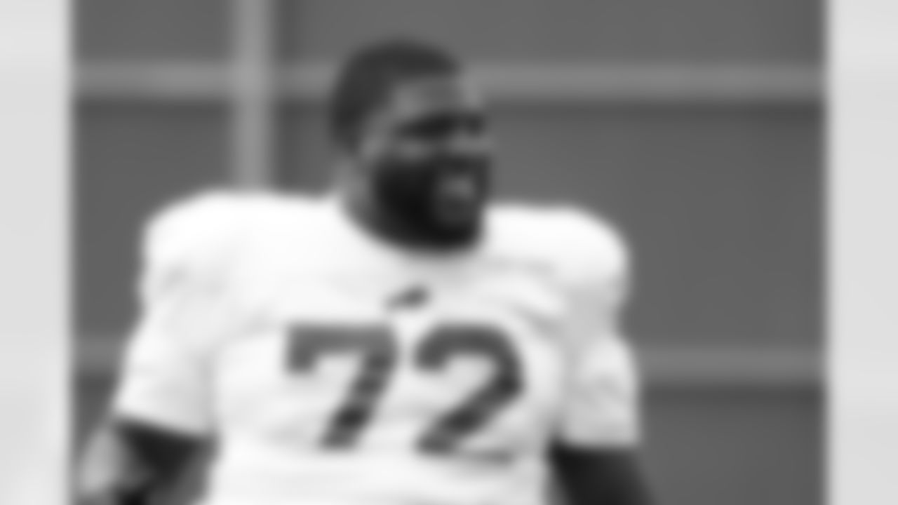 Phidarian Mathis (72). Buffalo Bills Week 4 Practice, September 24, 2025 at the Buffalo Bills Training Center.