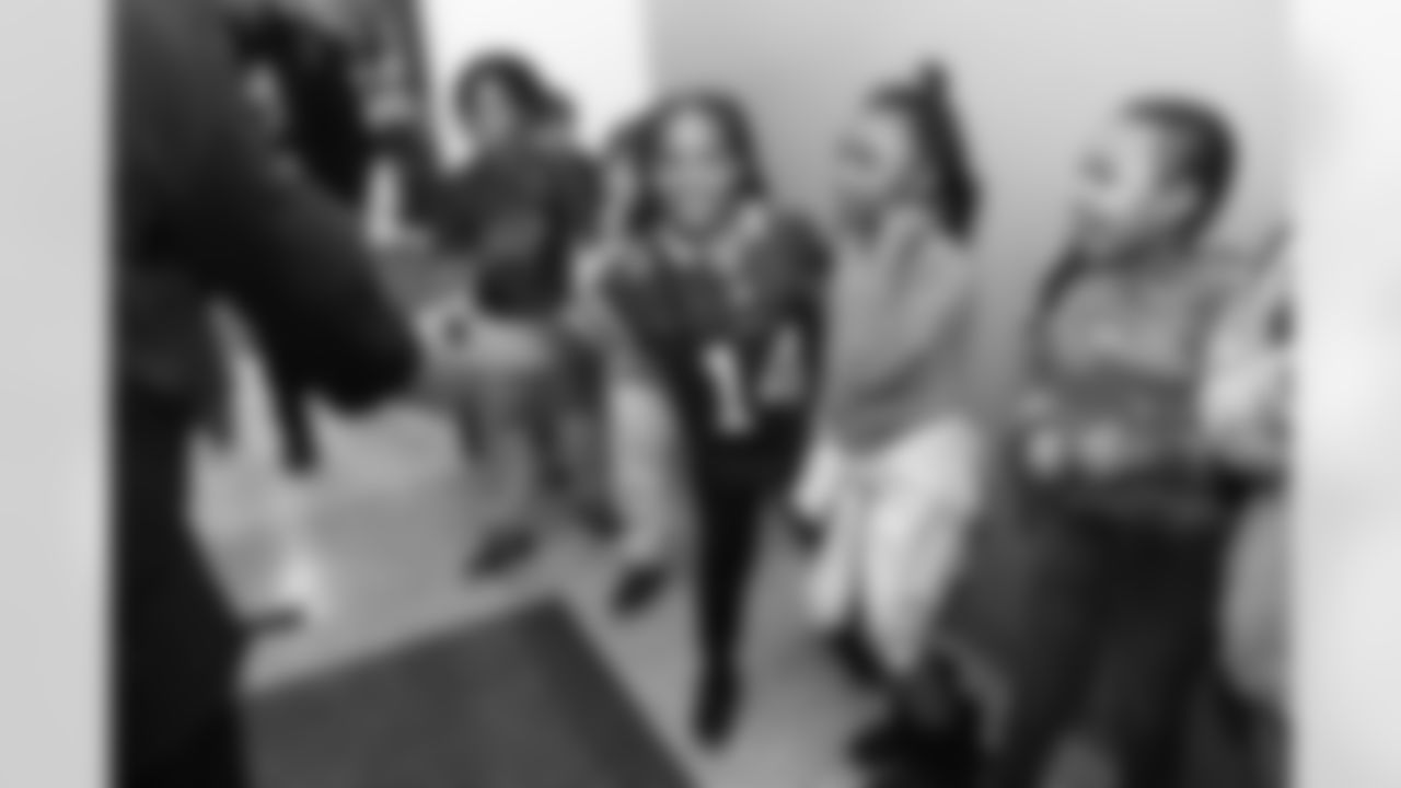 Dion Dawkins visits Harvey Austin School, December 16, 2025.