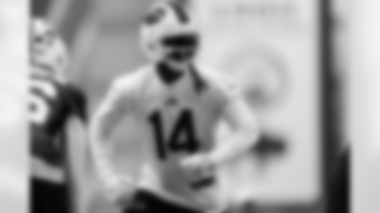 Tyrell Shavers (14). Buffalo Bills Week 15 Practice, December 12, 2025 at Buffalo Bills Training Center.