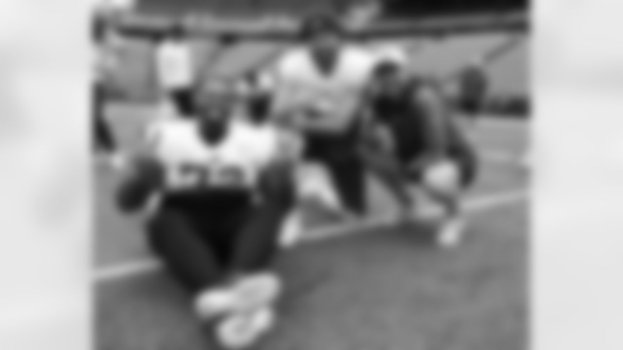 Dion Dawkins (73), Dawson Knox (88), Joe Brady. Buffalo Bills Training Camp, August 21, 2025 at Buffalo Bills Training Facility.