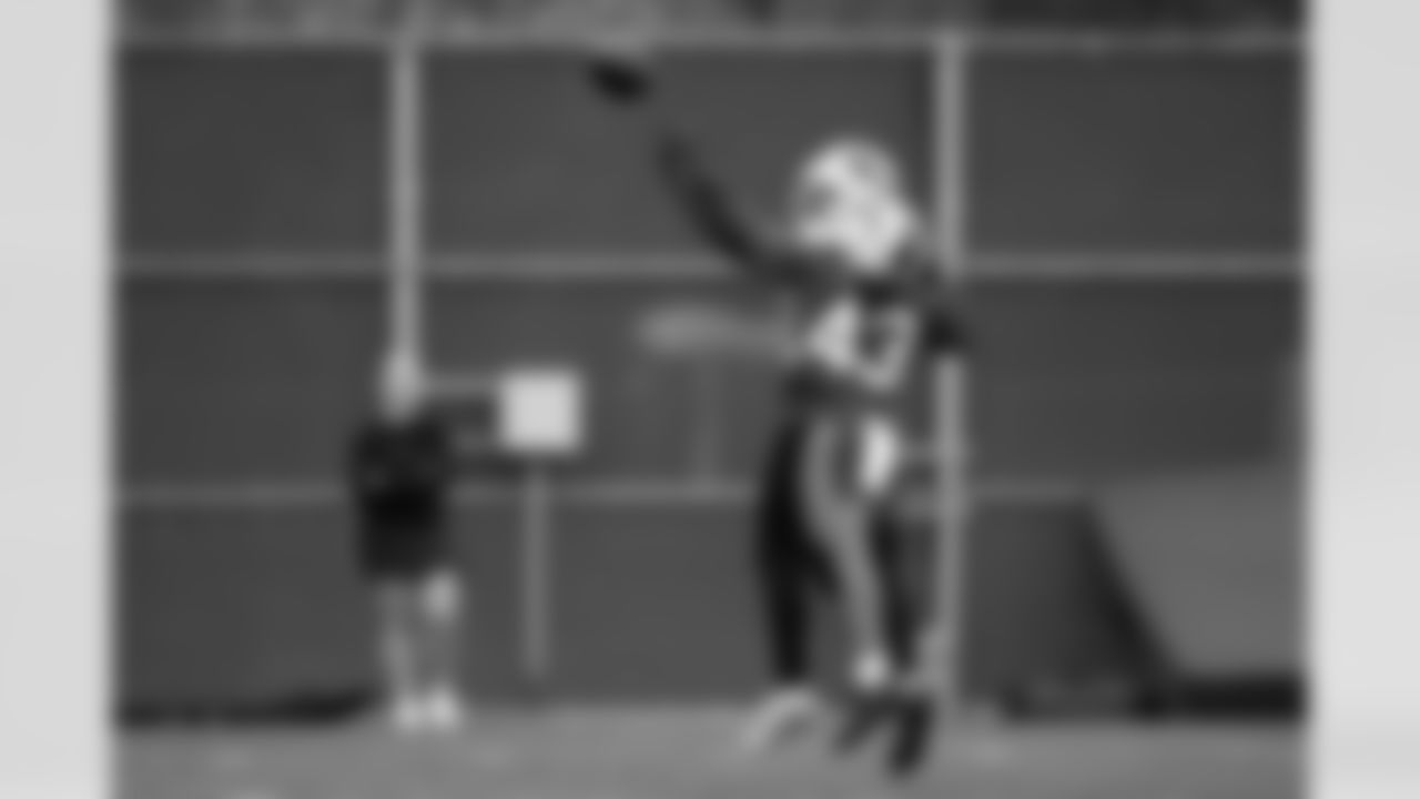 Dorian Strong (43). Buffalo Bills Training Camp, August 20, 2025 at Buffalo Bills Training Facility.