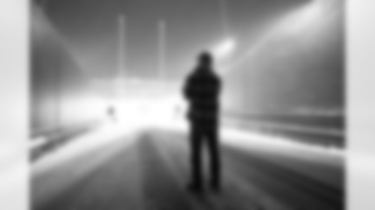 Buffalo Bills head coach Sean McDermott walks down the tunnel and heads to the field as he takes a long look around Highmark Stadium, January 03, 2026.