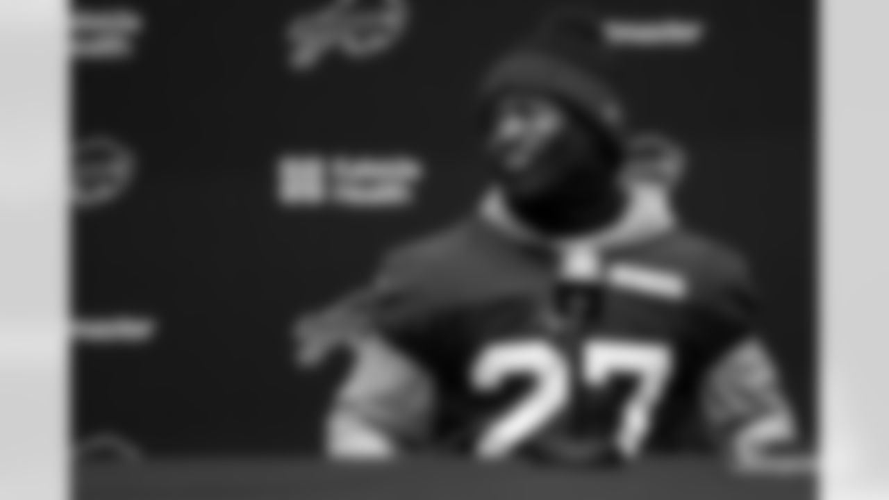 Tre'Davious White (27). Buffalo Bills Wild Card Week Thursday Practice, January 08, 2026 at Buffalo Bills Training Center.