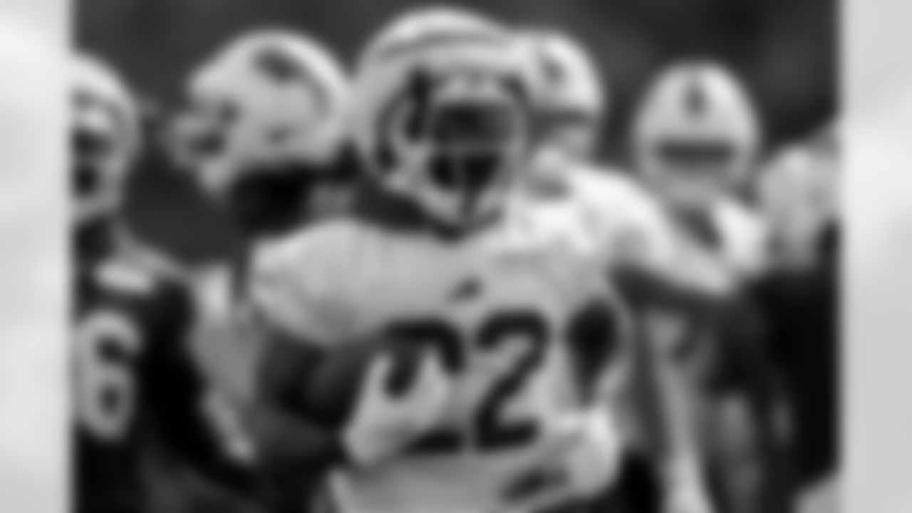 Ray Davis (22). Buffalo Bills Training Camp, August 28, 2025 at Buffalo Bills Training Facility.