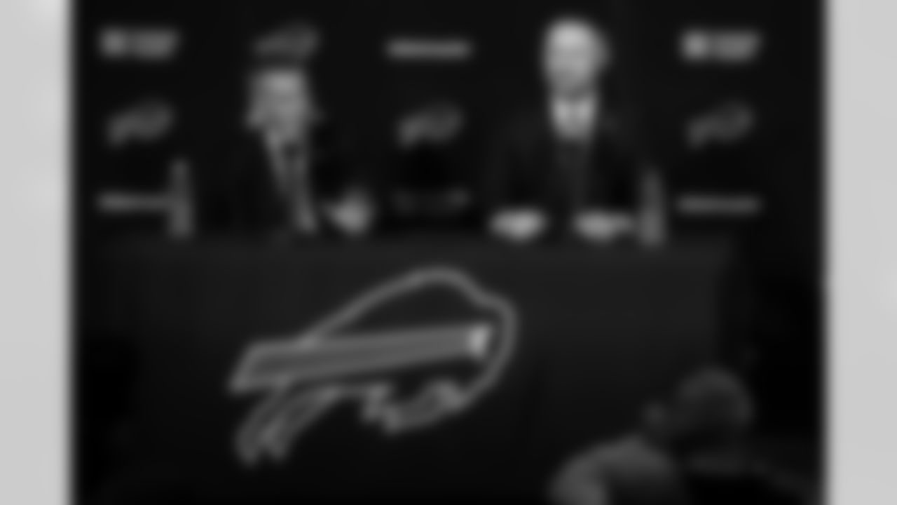 Joe Brady's Head Coach Introduction, January 29, 2026 at Buffalo Bills Training Center.