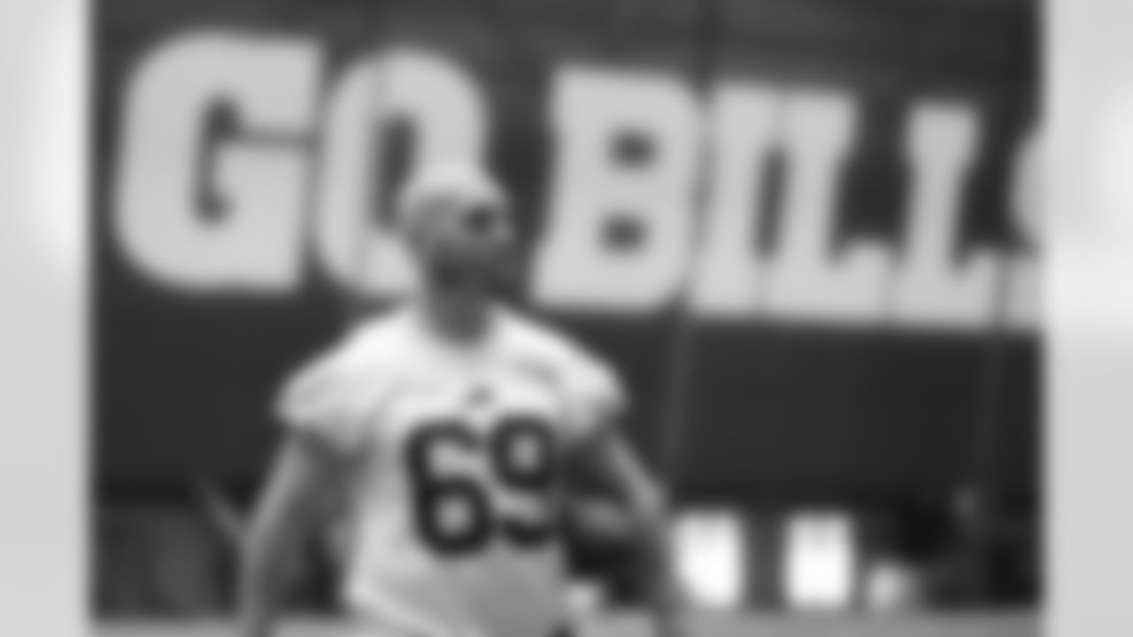 Reid Ferguson (69). Buffalo Bills Wild Card Week Friday Practice, January 09, 2026 at Buffalo Bills Training Center.