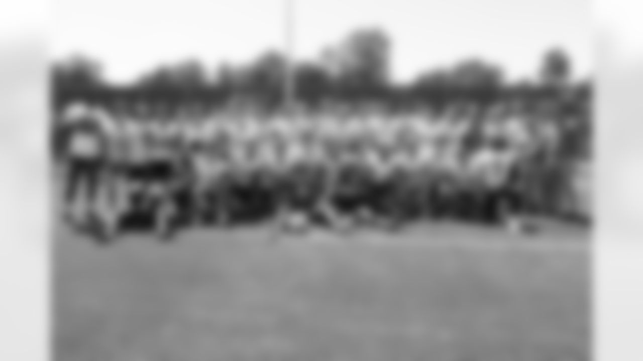 Buffalo Bills players meet three New York State Championship teams during Mandatory Minicamp, June 10, 2025 at the Buffalo Bills Training Center. Webster Schroeder Flag Football - 2025 Class B Champions, Pioneer Flag Football - 2025 Class C Champions and Clymer/Sherman/Panama Football - 2024 Class D Champions.