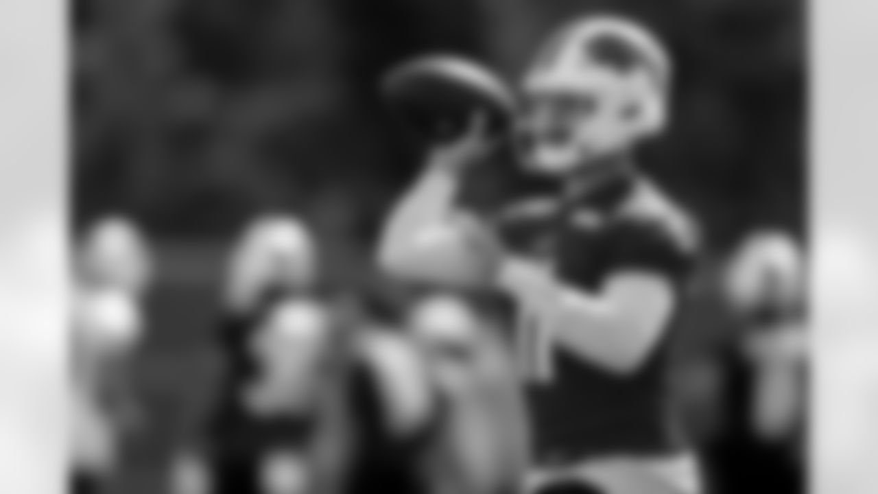 Mitchell Trubisky (11). Buffalo Bills Training Camp, August 28, 2025 at Buffalo Bills Training Facility.