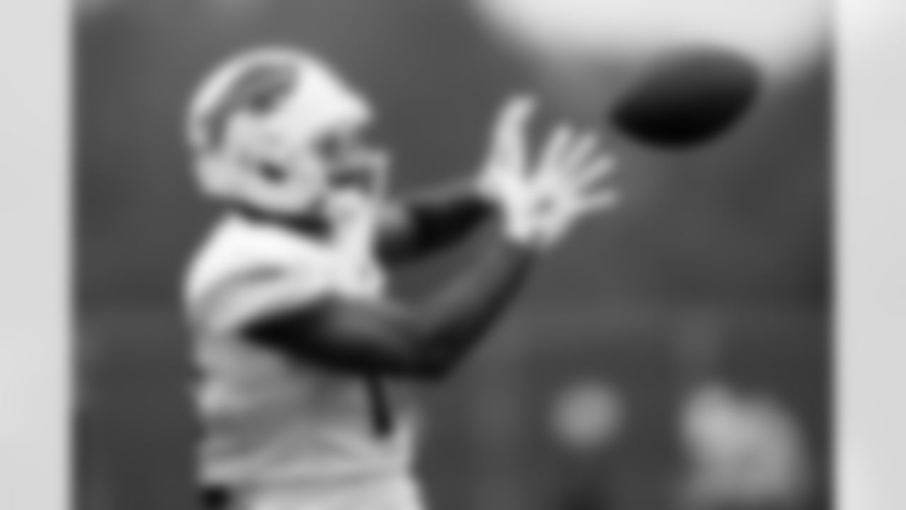 Elijah Moore (18). Buffalo Bills Training Camp, August 20, 2025 at Buffalo Bills Training Facility.