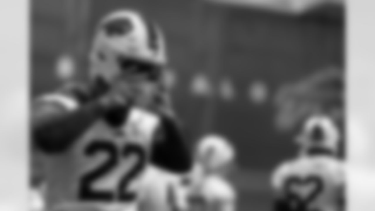Ray Davis (22). Buffalo Bills Week 12 Practice, November 18, 2025 at Buffalo Bills Training Center.