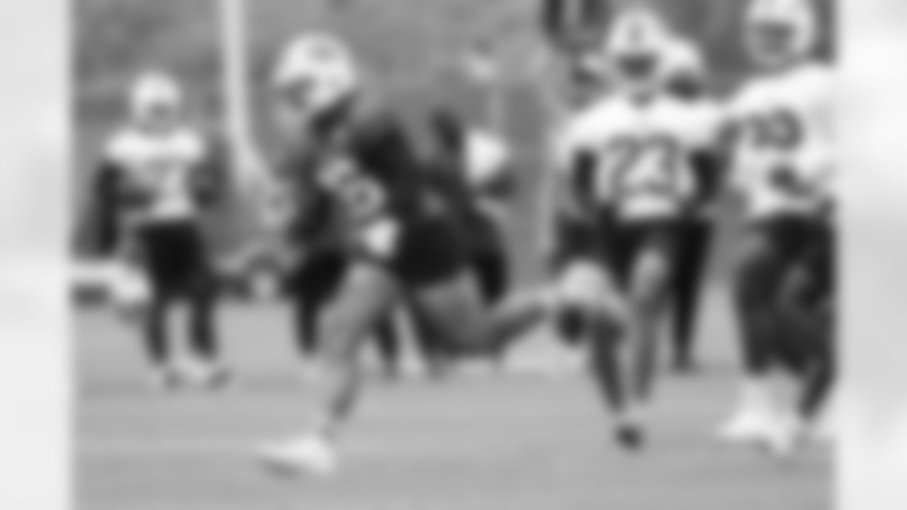 Ty Johnson (26), Dane Jackson (23). Buffalo Bills OTA workouts, May 27, 2025 at the Buffalo Bills Training Center.