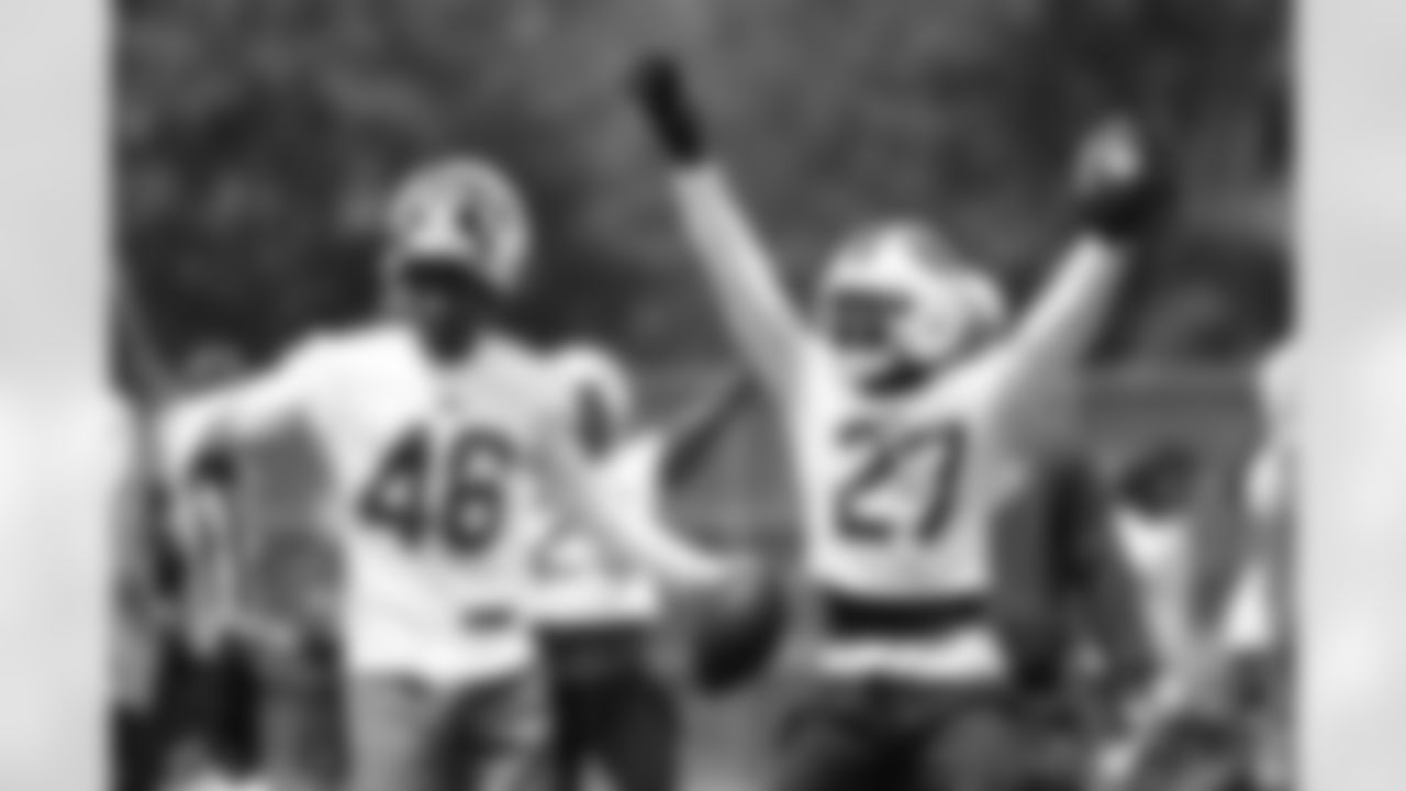 Ja'Marcus Ingram (46), Tre'Davious White (27). Buffalo Bills Mandatory Minicamp, June 12, 2025 at the Buffalo Bills Training Center.