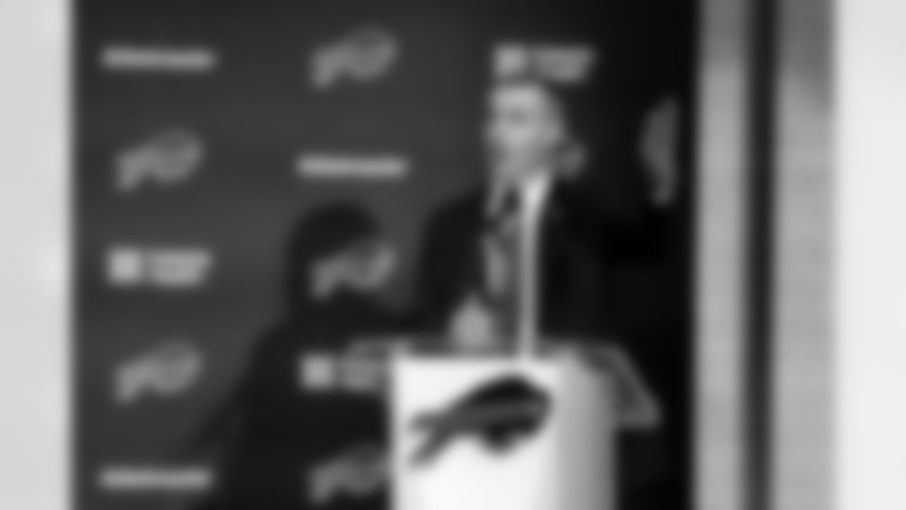 Joe Brady's Head Coach Introduction, January 29, 2026 at Buffalo Bills Training Center.