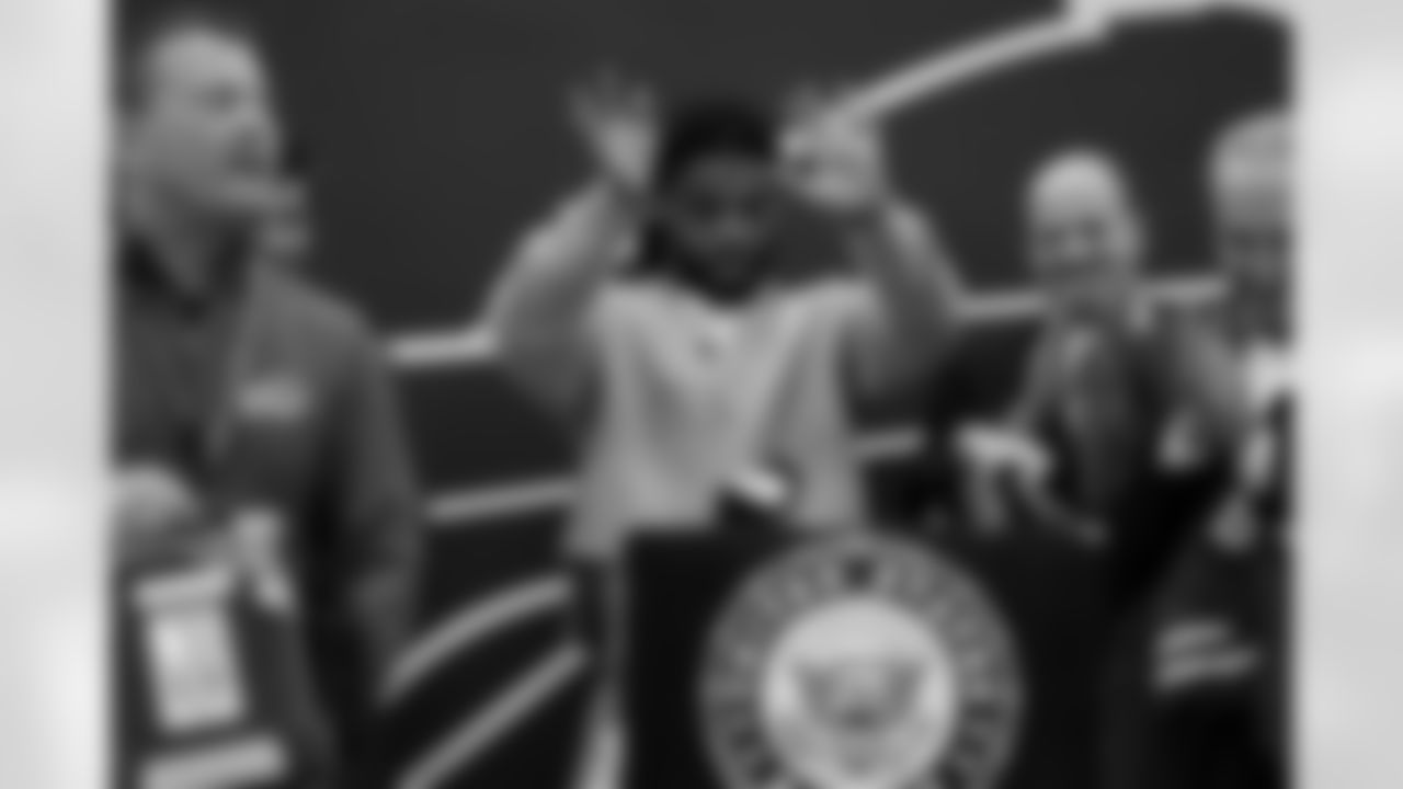 Damar Hamlin and U.S. Senate Majority Leader Chuck Schumer announce the HEARTS Act, December 09, 2024 at Cheektowaga Central High School.