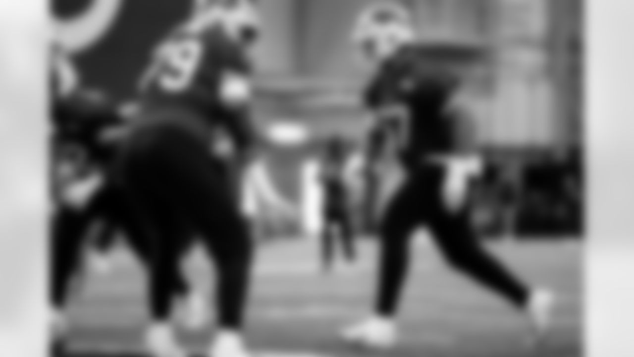 Travis Clayton (67). Buffalo Bills Week 14 Practice, December 04, 2025 at Buffalo Bills Training Center.