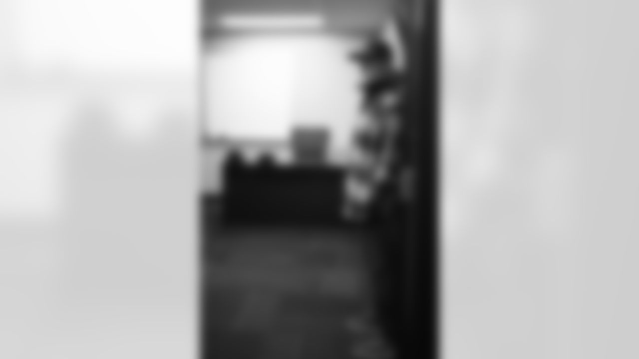 Buffalo Bills head coach Sean McDermott visits his game-day office as he takes a long look around Highmark Stadium, January 03, 2026.