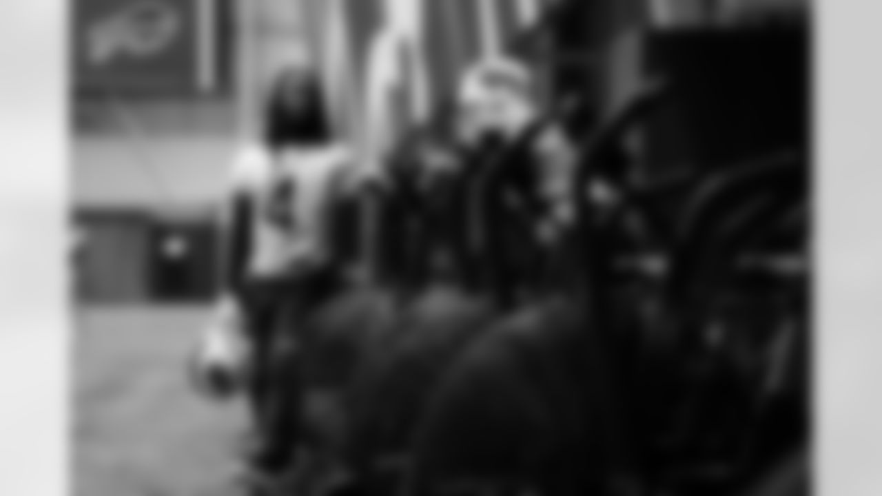 James Cook, Frank Gore Jr.. Buffalo Bills Week 15 Practice, December 11, 2025 at Buffalo Bills Training Center.