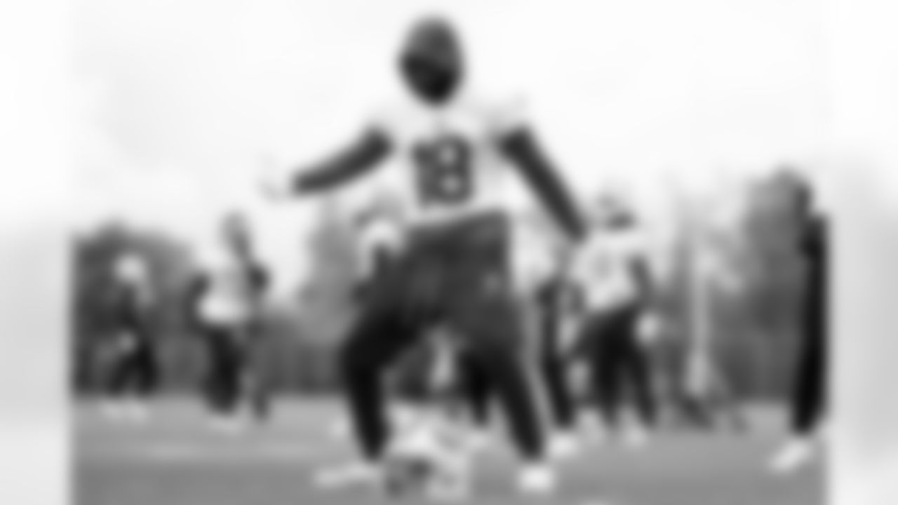 Elijah Moore (18). Buffalo Bills Week 8 Practice, October 24, 2025 at Buffalo Bills Training Center.