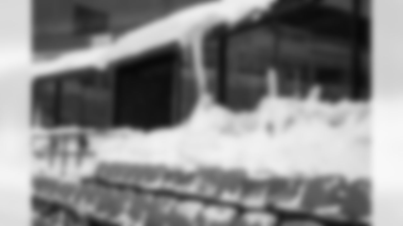 Snow removal at Highmark Stadium in preparation for a Divisional Round matchup against the Kansas City Chiefs, January 19, 2024.