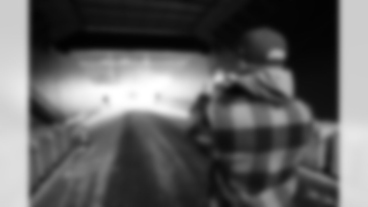 Buffalo Bills head coach Sean McDermott takes a photo as he heads to the field for a long look around Highmark Stadium, January 03, 2026.