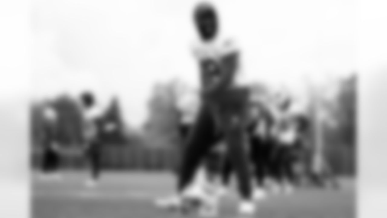 Elijah Moore (18). Buffalo Bills Week 8 Practice, October 24, 2025 at Buffalo Bills Training Center.