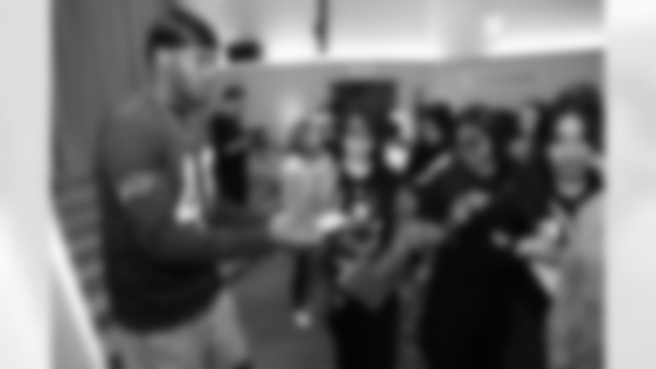 Ja'Marcus Ingram (46) at a conversation on mental wellness best practices, May 21, 2025 at the Frank A. Sedita Academy in Buffalo.