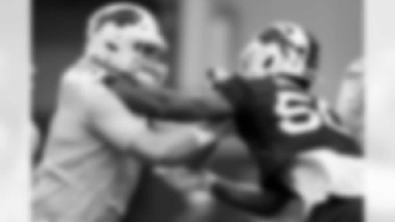 Chase Lundt (77). Buffalo Bills Week 8 Practice, October 23, 2025 at Buffalo Bills Training Center.