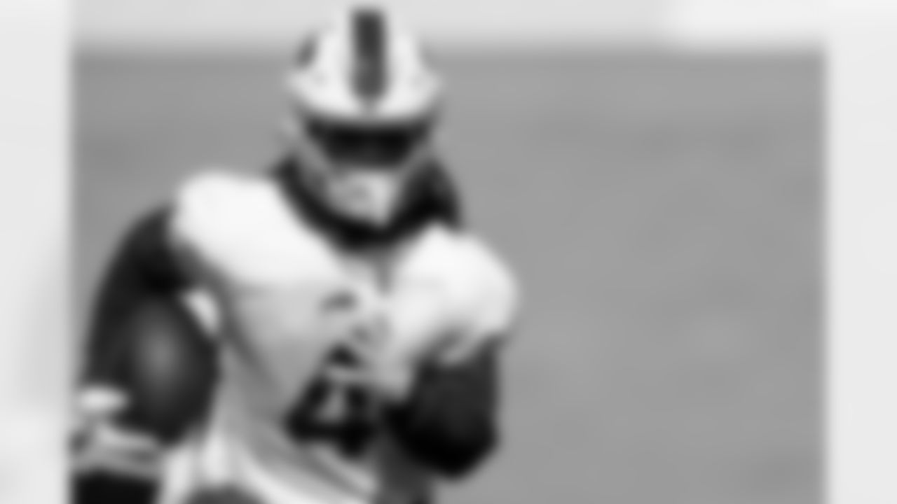 James Cook (4). Buffalo Bills Week 6 Practice, October 10, 2025 at Buffalo Bills Training Center.