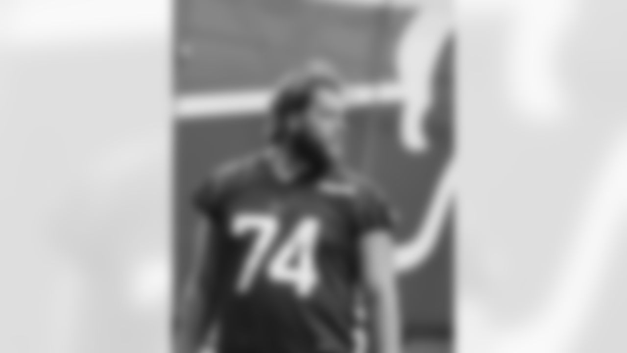 Ryan Van Demark (74). Buffalo Bills Week 10 Practice, November 07, 2025 at the Buffalo Bills Training Center.