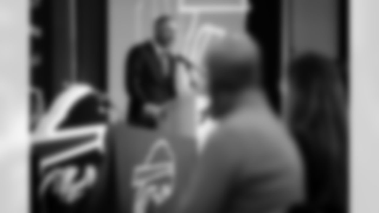 Joe Brady's Head Coach Introduction, January 29, 2026 at Buffalo Bills Training Center.