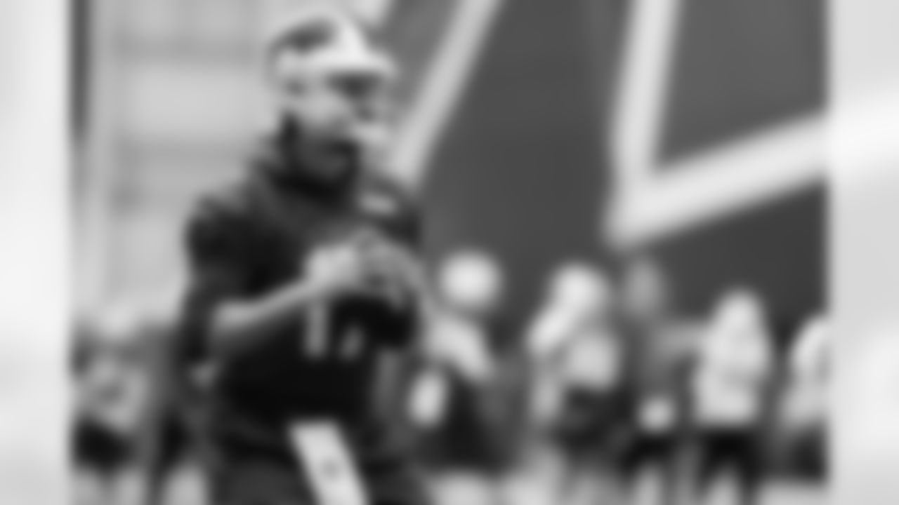 Josh Allen (17). Buffalo Bills Divisional Round Practice, January 14, 2026 at Buffalo Bills Training Center.