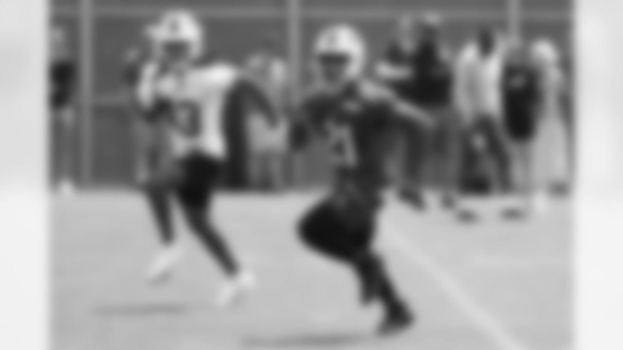 Maxwell Hairston (31), Dorian Strong (43). Buffalo Bills Mandatory Minicamp, June 11, 2025 at the Buffalo Bills Training Center.