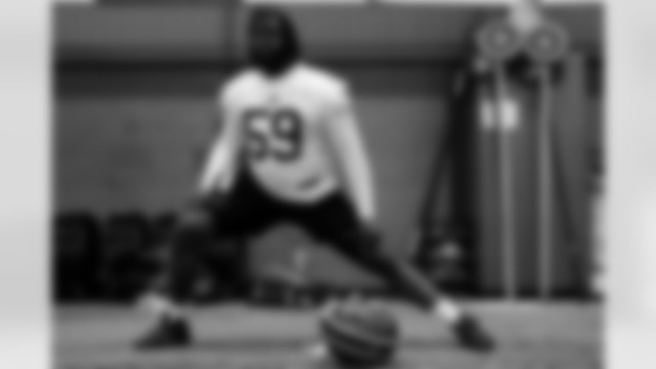 Shaq Lawson (59). Buffalo Bills Week 18 practice, January 01, 2026 at Buffalo Bills Training Center.