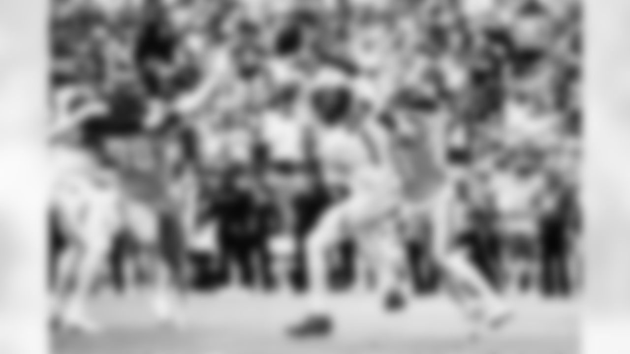 Denver Broncos cornerback Ja'Quan McMillian (29) forces a fumble for a strip-sack on Tennessee Titans quarterback Cam Ward (1) during the Broncos' Week 1 game against the Tennessee Titans at Empower Field at Mile High in Denver, Colorado on September 7, 2025. Photo by Ben Swanson / Denver Broncos