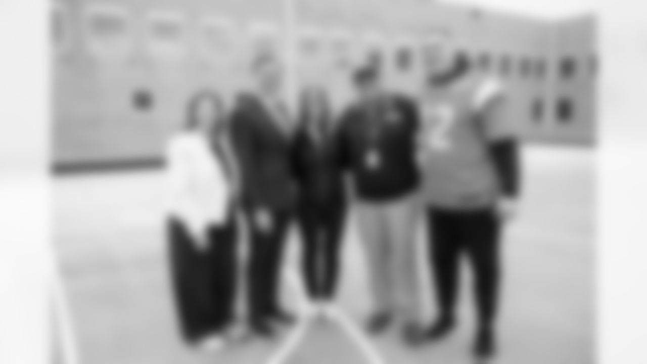 Photos from the ribbon cutting of the remodeled courtyard on Tuesday, December 16, 2025 at Marvin W. Foote Youth Services Center in Englewood, Colorado.
Photo by Gabriel Christus / Denver Broncos