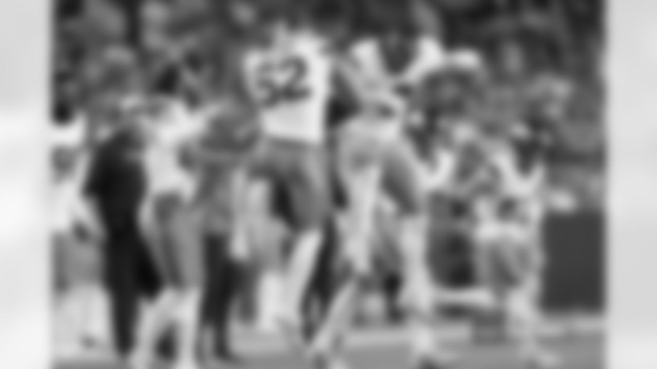Reaction to fumble recovery during the Broncos' preseason Week 2 game against the Green Bay Packers at Empower Field at Mile High in Denver, Colorado on August 18, 2024. (Photo by Gabriel Christus/Denver Broncos)