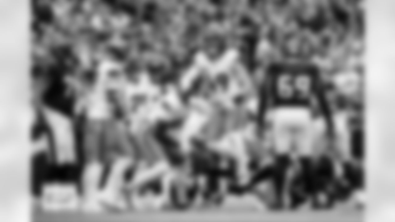Denver Broncos linebacker Alex Singleton (49) celebrates after a play during the Broncos' Week 9 game against the Houston Texans at NRG Stadium in Houston, Texas on November 2, 2025. Photo by Ben Swanson / Denver Broncos