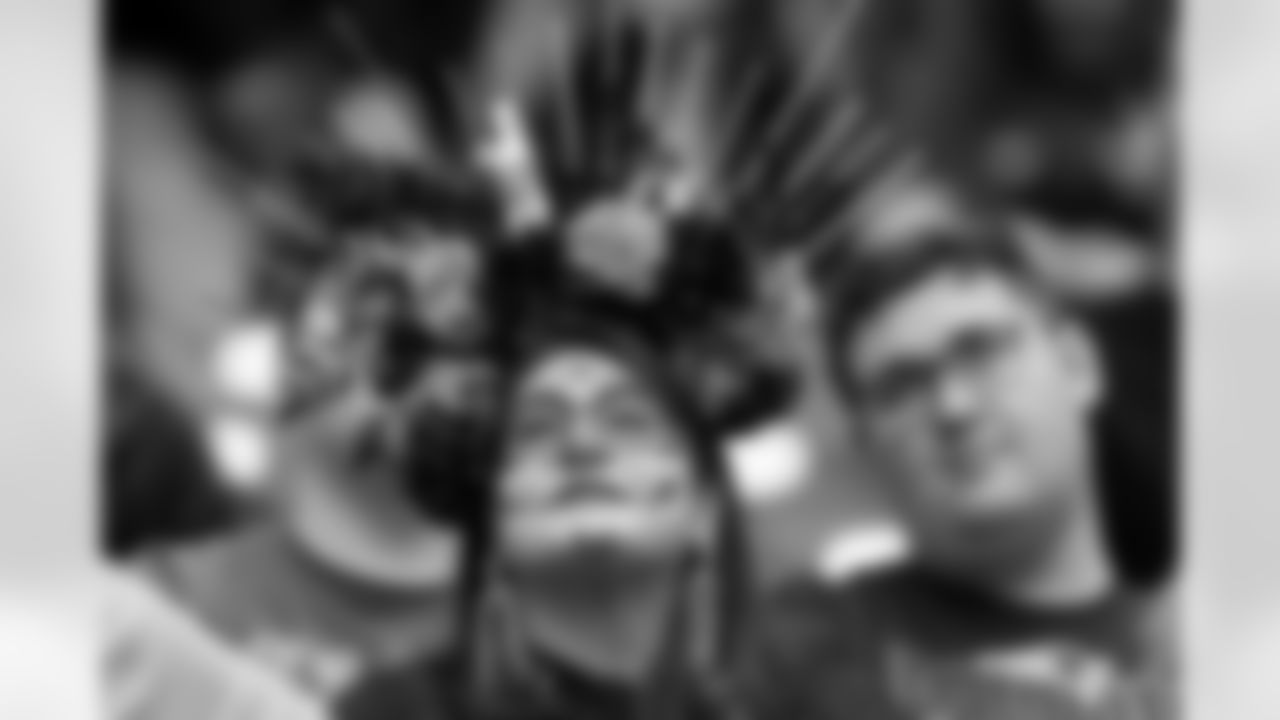 A Denver Broncos fan dressed in Dia de los Muertos attire before the Broncos' Week 9 game against the Houston Texans at NRG Stadium in Houston, Texas on November 2, 2025. Photo by Gabriel Christus / Denver Broncos