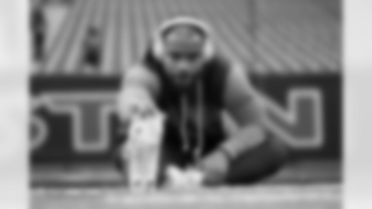 J.K. Dobbins before the Broncos' Week 9 game against the Houston Texans at NRG Stadium in Houston, Texas on November 2, 2025. Photo by Ben Swanson / Denver Broncos