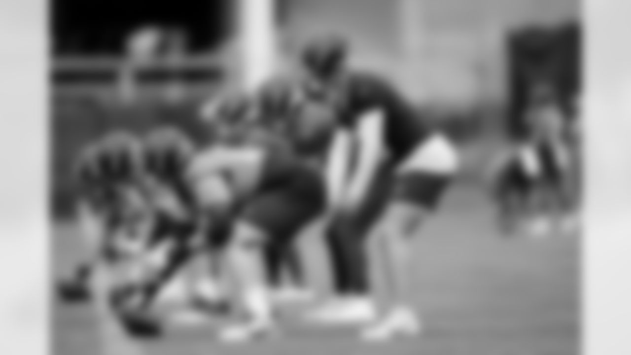 Luke Wattenberg and Bo Nix during OTAs on Thursday, May 29, 2025 at Broncos Park Powered by CommonSpirit in Englewood, Colorado.
Photo by Gabriel Christus / Denver Broncos