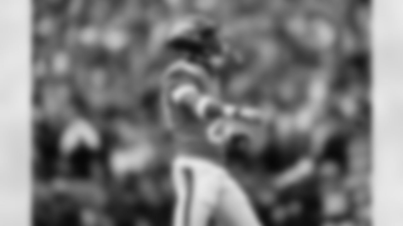 Denver Broncos cornerback Ja'Quan McMillian (29) celebrates during the AFC Championship Game between the Denver Broncos and New England Patriots at Empower Field at Mile High in Denver, Colorado on January 25, 2026. Photo by Ben Swanson / Denver Broncos