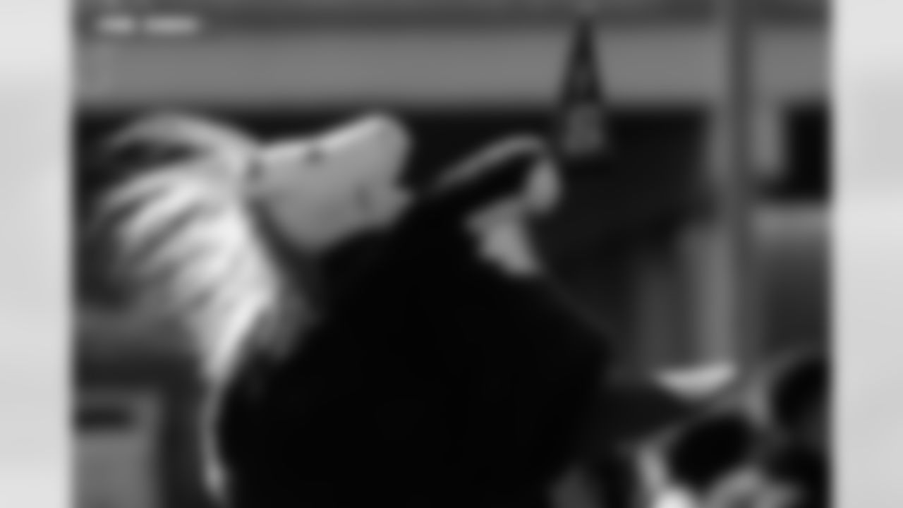 A Broncos fan before the AFC Championship Game between the Denver Broncos and New England Patriots at Empower Field at Mile High in Denver, Colorado on January 25, 2026. Photo by Gavin Liddell / Denver Broncos