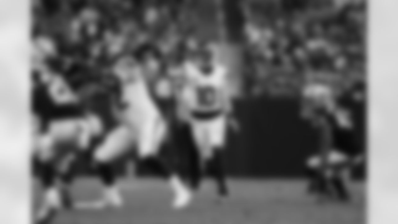 Bo Nix (10) during the Broncos' Week 14 game against the Las Vegas Raiders at Allegiant Stadium in Las Vegas, Nevada on December 7, 2025. Photo by Ben Swanson / Denver Broncos