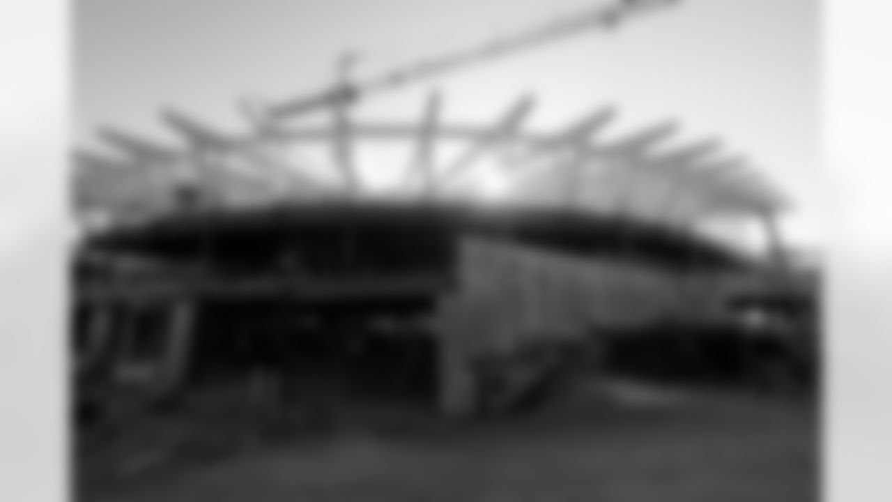 Photos of the construction of the new practice facility on July 2, 2025 at Broncos Park Powered by CommonSpirit in Englewood, Colorado. Photo by Gabriel Christus / Denver Broncos