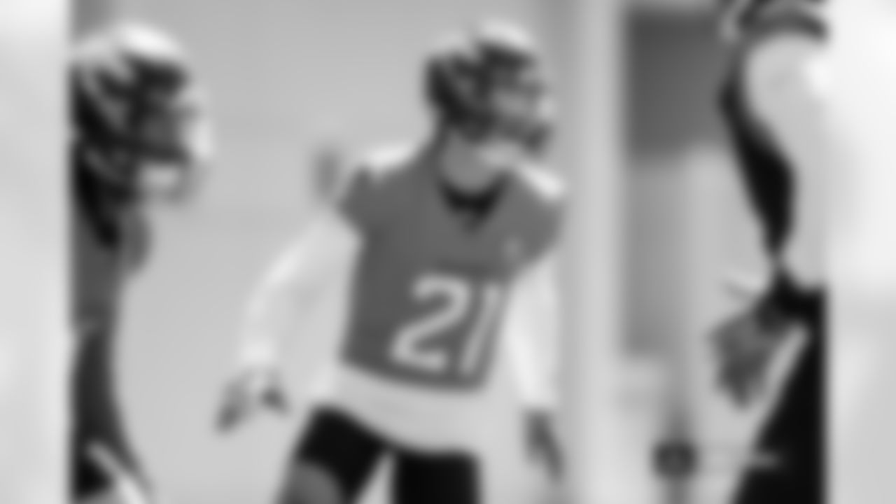 Riley Moss during practice at Broncos Park Powered by CommonSpirit in Englewood, Colorado on September 13, 2024. Photo by Ben Swanson / Denver Broncos
