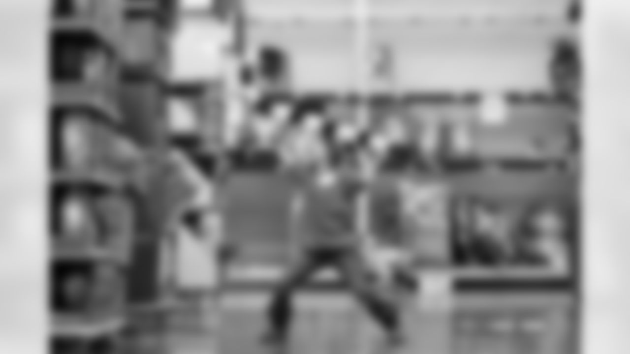 Children from the Boys & Girls Club participate in a Shop with a Jock shopping spree with Broncos players, alumni and cheerleader alumni in Aurora, Colorado on December 15, 2025. Photo by Ben Swanson / Denver Broncos